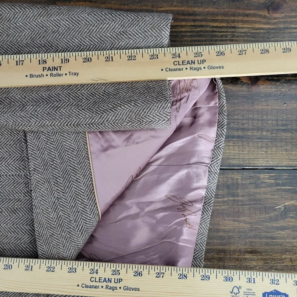 Joe Namath Men's Tweed Sport‎ Coat Blazer Brown Herringbone Polyester Wool 42S